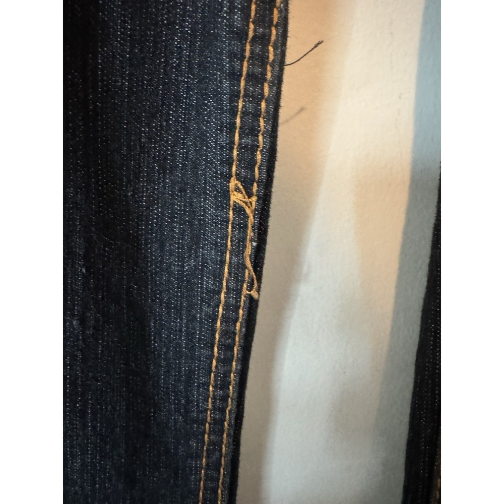 Vintage 2000's Y2K Low Rise Flare Jeans Dark Wash Button Pockets Stretch Sz 13 - Picture 10 of 10